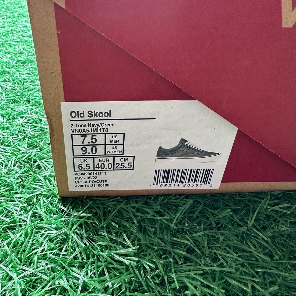 Vans Old Skool 2 Tone Navy Green - Picture 10 of 10